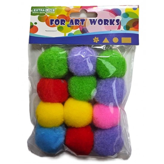 Larger Colorful pom-pom cotton balls, 5 cm